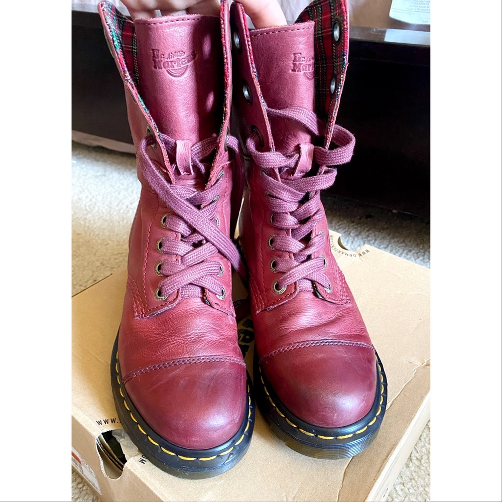 Dr. Martens Aimilie Cherry Red Boots UK/4 US/6